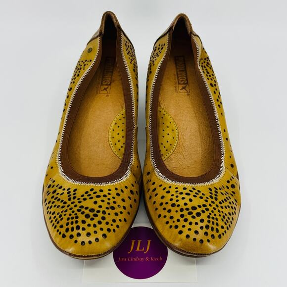 Pikolinos Women's Trento Perforated Leather Wedge Heels Size 38 EU/ 7.5-8 US - Picture 3 of 12